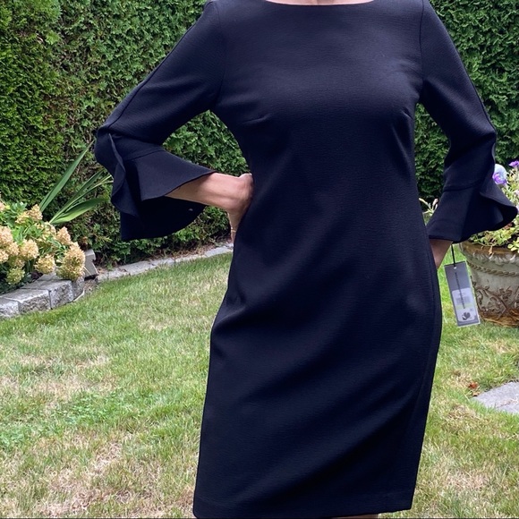 LBD Karl Lagerfeld Paris NWT Tulip sleeve dress - Picture 8 of 9
